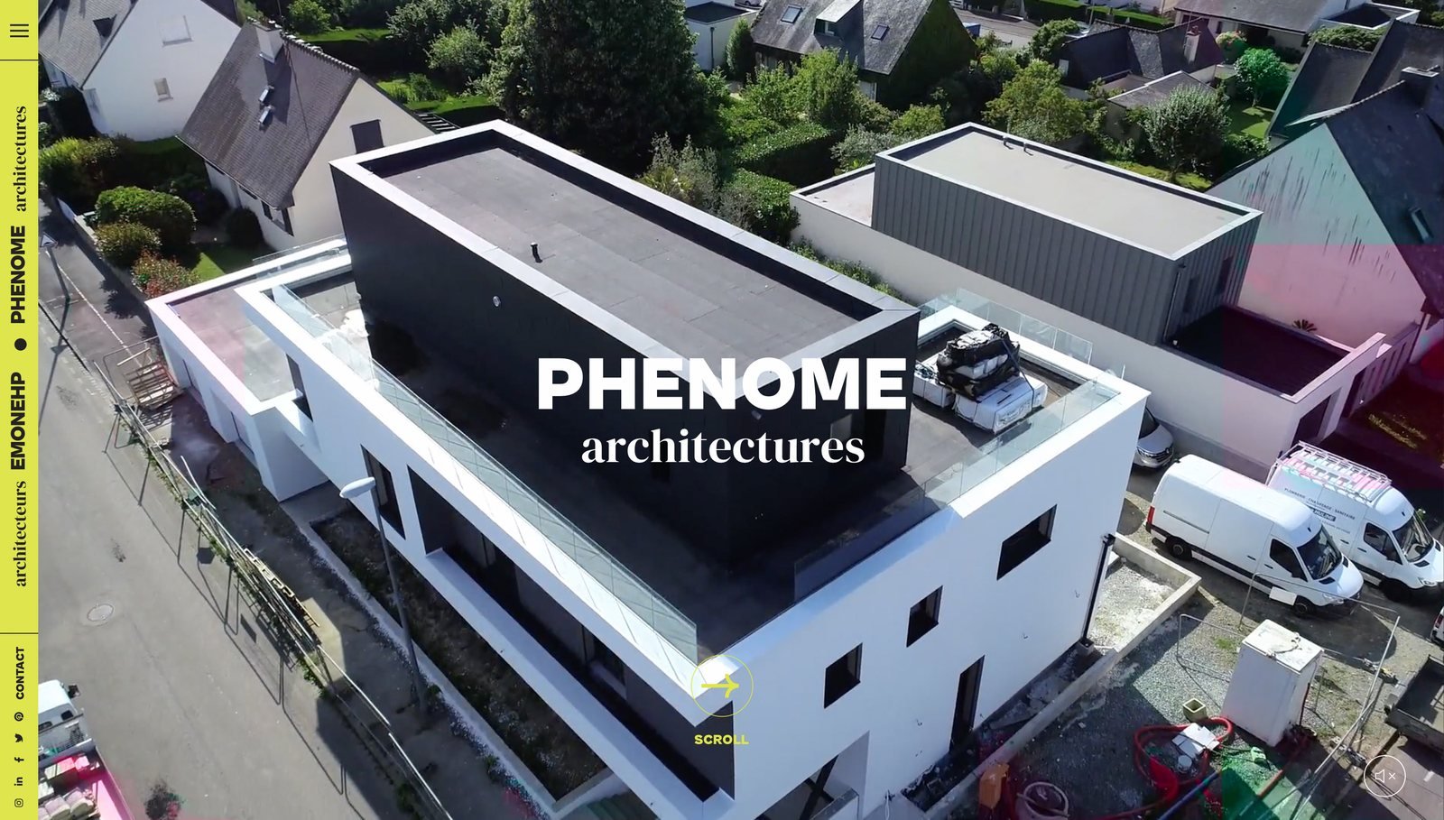 Capture d'écran du site Phénome Architectures